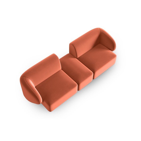 Ružičasta baršunasti sofa 246 cm Paolo – Milo Casa-image-1