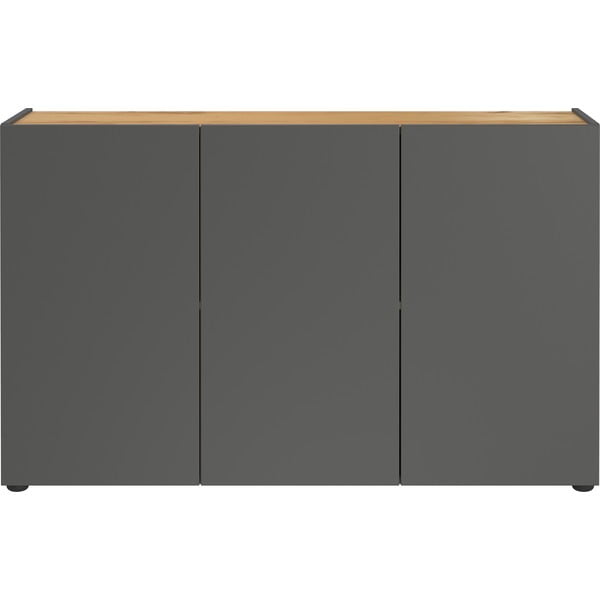 Antracitno sivi ormarić u dekoru hrasta 120x76x34 cm Adrano – Germania