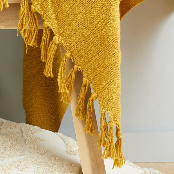 Žuta/narančasta pamučna deka 137x170 cm Kabeli – Pineapple Elephant-image-2