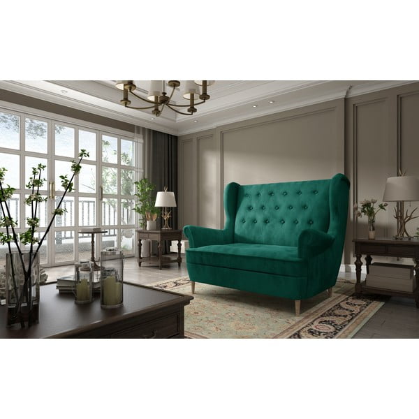 Tamno zelena baršunasti sofa 150 cm Aros – ELTAP-image-1