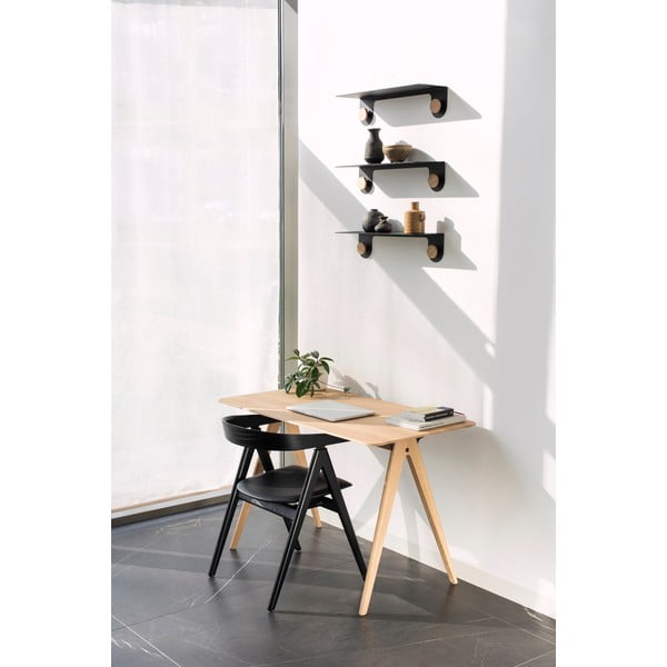 Radni stol od punog hrasta 60x120 cm Ava – Gazzda-image-1