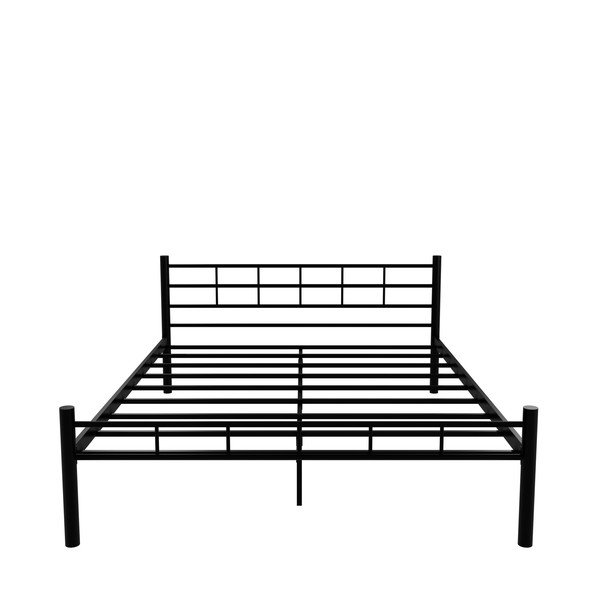 Crni metalni bračni krevet s podnicom 160x200 cm K70 – Kalune Design-image-2