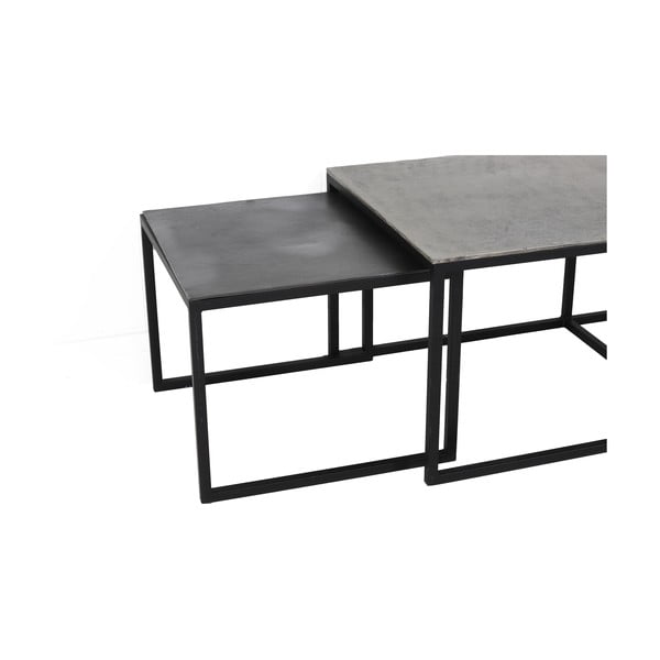 Crni/tamno sivi metalni stolići za kavu u setu 3 kom 50x120 cm Kumalu – Light & Living-image-4
