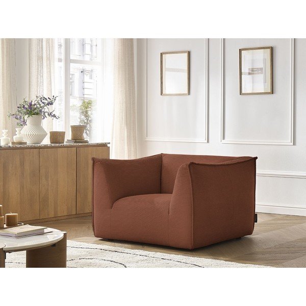 Narančasta fotelja od samta Giorgia – Bobochic Paris-image-1