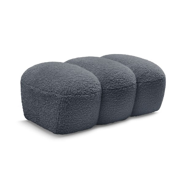 Tamno sivi tabure od bouclé tkanine Hippolyte – Bobochic Paris-image-3