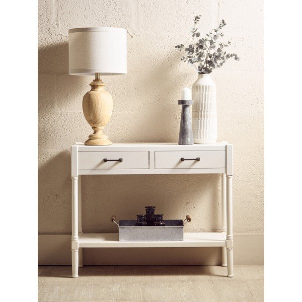 Bijeli pomoćni stol od masivnog bora 35x91 cm Heritage – Premier Housewares-image-1