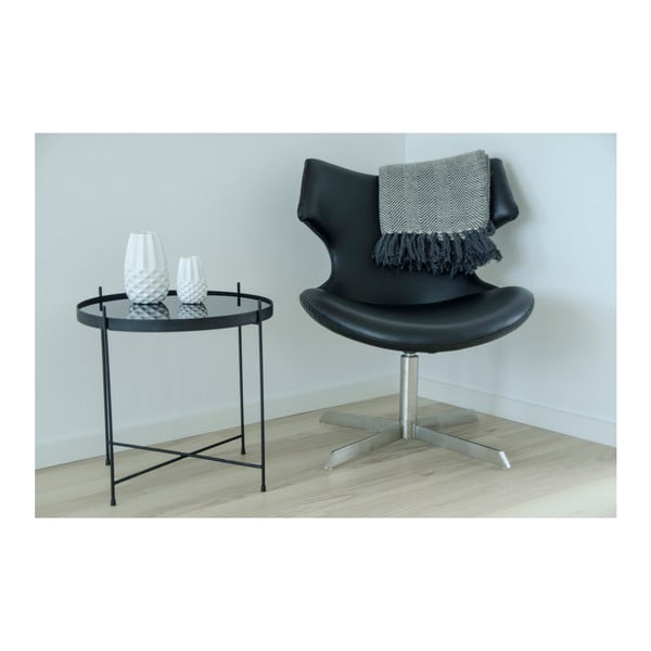 Crna pamučna deka House Nordic Cort, 170 x 130 cm-image-1