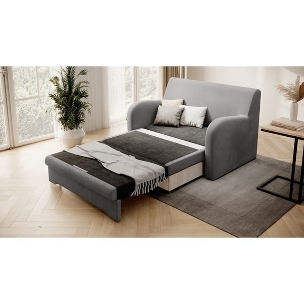Siva baršunasti sklopiva sofa 130 cm Ario – ELTAP-image-2