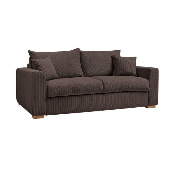 Smeđa sklopiva sofa od samta 225 cm Augustin – Bobochic Paris-image-3