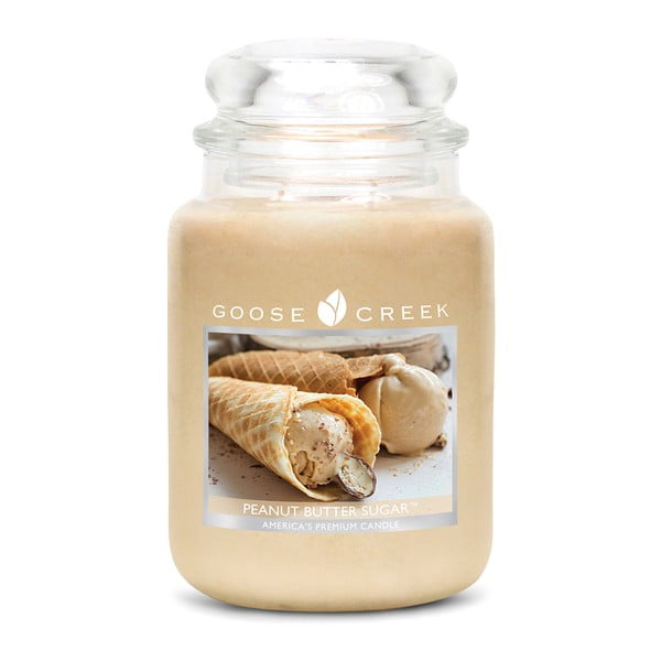 Mirisna svijeća u staklenoj posudi Goose Creek Peanut Sweet Butter II, 150 sati gorenja