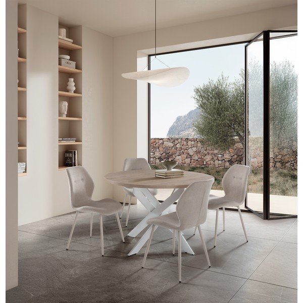 Krem podstavljene blagovaonske stolice u setu 4 kom Ansu – Marckeric-image-1