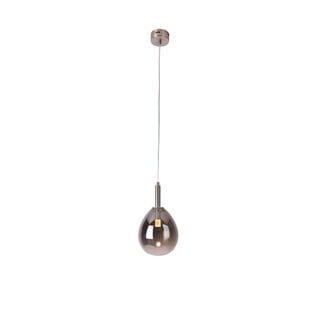 Siva LED viseća svjetiljka sa staklenim sjenilom Lukka – Candellux Lighting