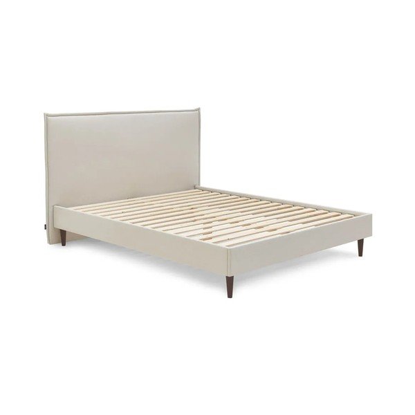 Bež bračni krevet Bobochic Paris Sary Dark, 180 x 200 cm