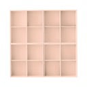 Svijetlo ružičasta viseća biblioteka 140x140x27 cm Mistral – Hammel Furniture