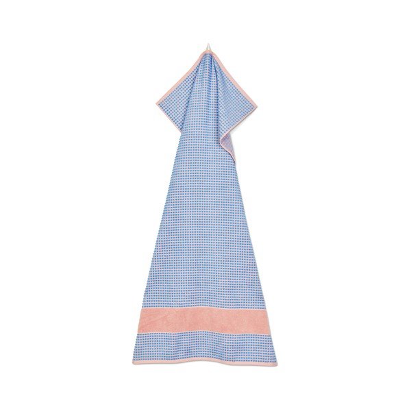 Plavi/ružičasti ručnik od organskog pamuka od frotira 70x140 cm Check – JUNA-image-3