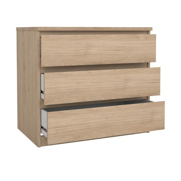 Komoda u dekoru hrasta u prirodnoj boji 77x70x50 cm Naia – Tvilum-image-3