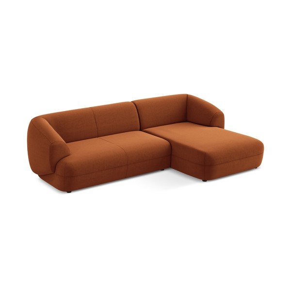 Narančasta baršunasti kutna garnitura (s desnim kutom) Moana – Makamii-image-2