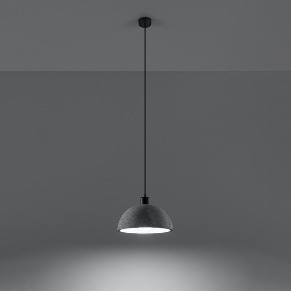 Siva viseća svjetiljka ø 30 cm Gonzo – Sollux-image-1
