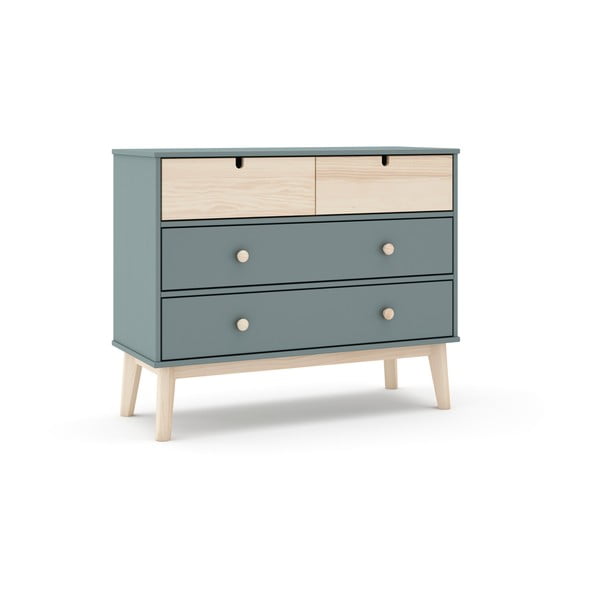 Dječja komoda prljavo zelena 100x81x40 cm Estefania – Marckeric-image-2