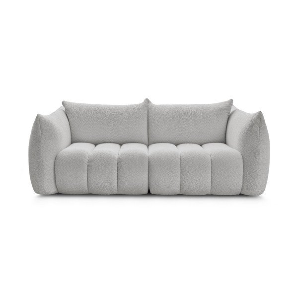 Svijetlo siva sofa od bouclé tkanine 234 cm Azra – Bobochic Paris