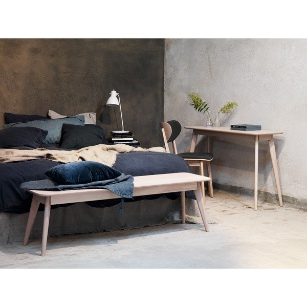 Blagovaonska stolica od svijetlosmeđe hrastovine s tamnosivim sjedalom Rowico Cato-image-4