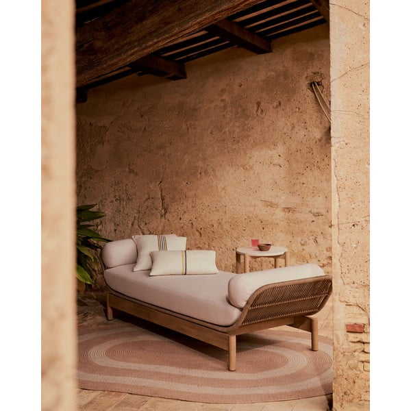 Krem/u prirodnoj boji vrtna sofa od masivnog bagrema Catalina – Kave Home-image-1