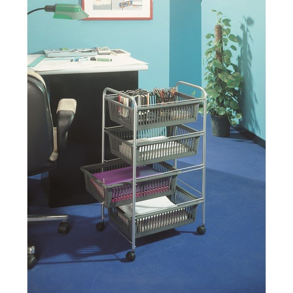 Crni stalak s košarom Metaltex SuperJumbo, 78 x 46 cm-image-1