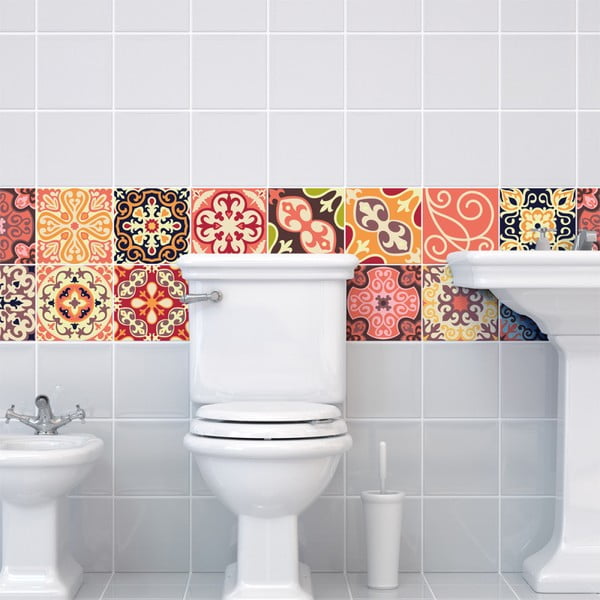 Set s 30 zidnih naljepnica Ambiance Cement Tiles La Valette, 10 x 10 cm-image-1