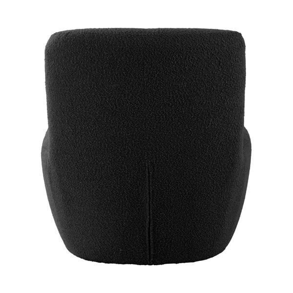 Crna fotelja od bouclé tkanine Ada – Leitmotiv-image-3