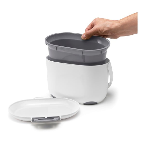 Bijelo-siva kanta za kompostabilni otpad Addis Caddy, 2,5 l-image-3