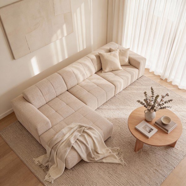 Bež kutna garnitura (s lijevim kutom) Chicago – Cosmopolitan Design-image-4