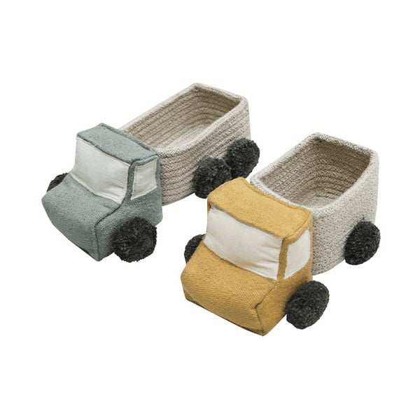 Tekstilne dječje kutije za pohranu u setu 2 kom 24x14x8 cm Truck – Lorena Canals