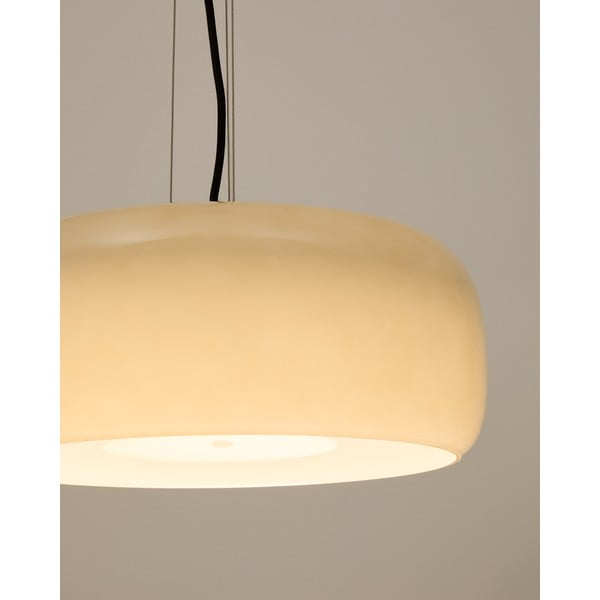 LED viseća svjetiljka sivo-bež sa staklenim sjenilom ø 38 cm Reig – Kave Home-image-1