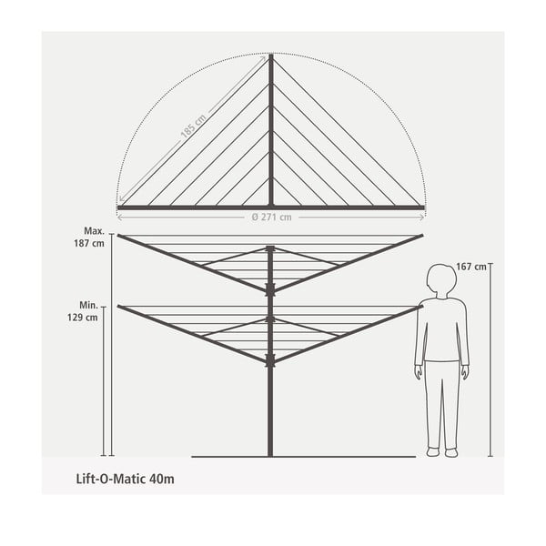 Vrtna sušilica za rublje Lift-O-Matic 40m – Brabantia-image-1