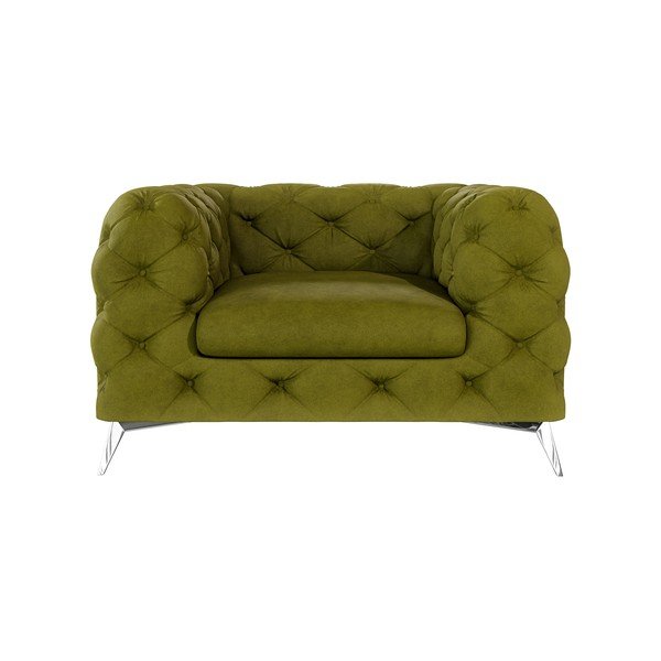 Zelena baršunasti fotelja Chelsea – Ropez-image-1