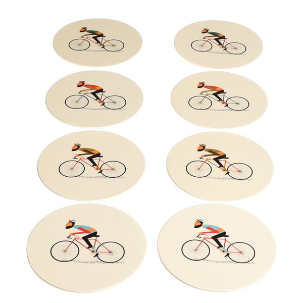 Set od 8 papirnatih podmetača Rex London Le Bicycle