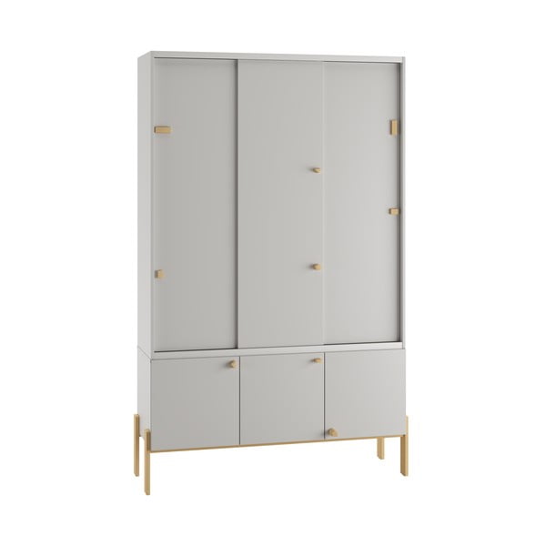 Svijetlo siva niska dječja komoda 150x50 cm Cube - Pinio-image-4