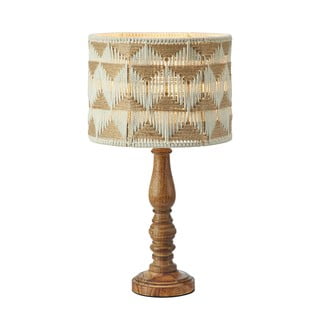 Smeđa/u prirodnoj boji stolna lampa s tekstilnim sjenilom/sa sjenilom od jute (visina 45 cm) Ano – Markslöjd
