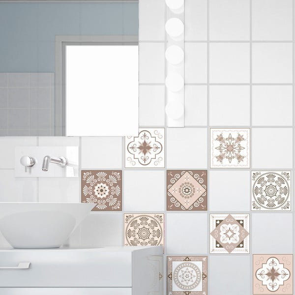 Set od 15 ukrasnih naljepnica za zid Ambiance Ezeiza, 15 x 15 cm-image-3