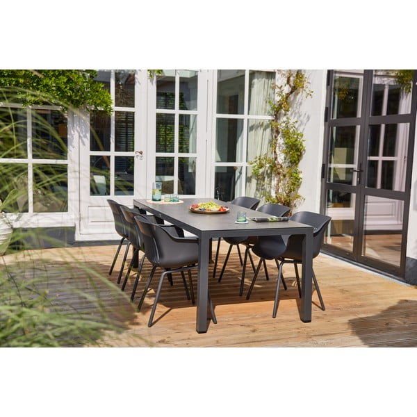 Tamno sive plastične vrtne stolice u setu 2 kom Jill Rondo – Hartman-image-1