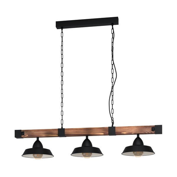 Crna/u prirodnoj boji viseća svjetiljka s metalnim sjenilom OLDBURY – EGLO