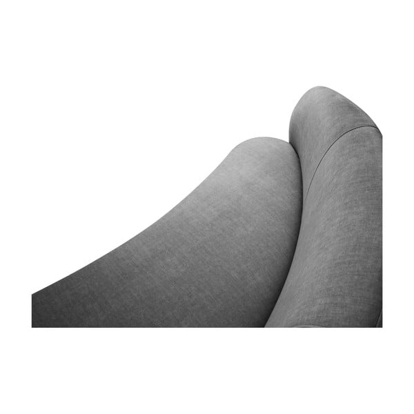 Siva baršunasta asimetrična sofa Mazzini Sofas Debbie, desno-image-4