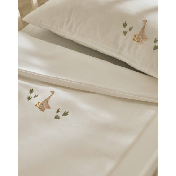 Bijela dječja posteljina za dječji krevetić od pamučnog perkala 70x140 cm Milu – Kave Home-image-1