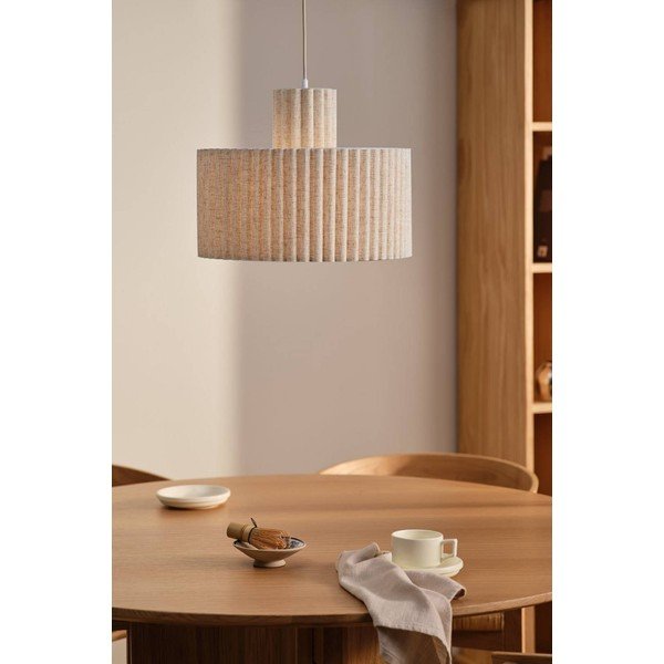 Bež lanena viseća svjetiljka ø 40 cm Alina – Jotex-image-1