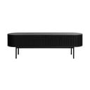Crna TV komoda u dekoru hrasta 48x160 cm Siena – Unique Furniture
