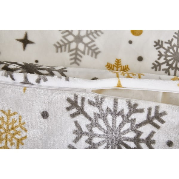 Krem posteljina za krevet za jednu osobu od mikropliša 140x200 cm Magic – My House-image-2