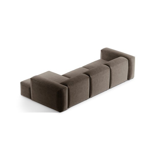 Smeđa kutna garnitura (s desnim kutom/s ležaljkom) Bergamo – Cosmopolitan Design-image-4