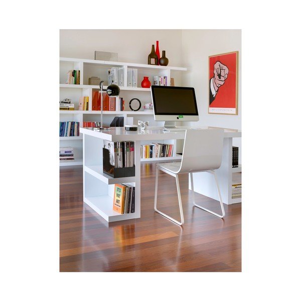 Bijeli radni stol TemaHome Multi, dužine 160 cm-image-2