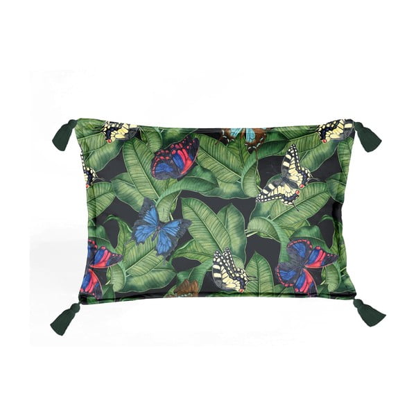 Zeleni baršunasti jastuk Velvet Atelier Borlas, 50 x 35 cm