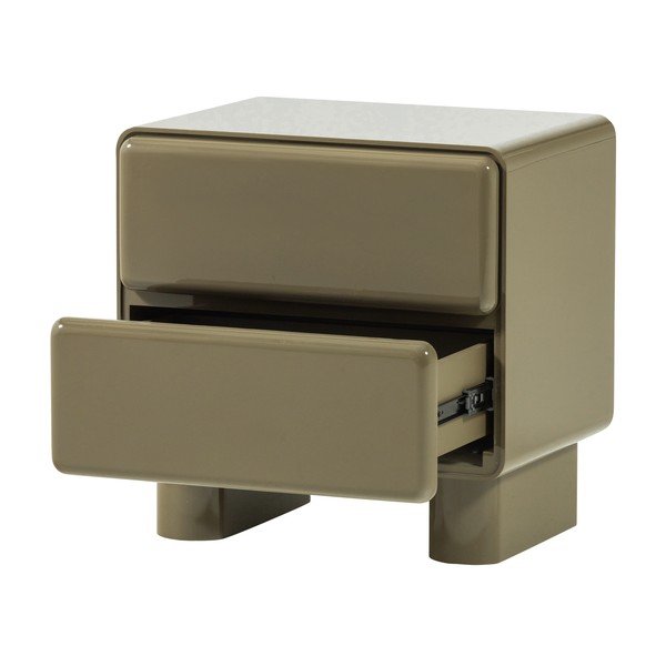 Zeleni noćni ormarić u sjajnom dekoru Lustra – WOOOD-image-4